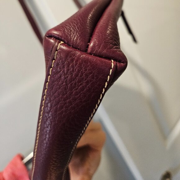 Dooney and Bourke Leather Crossbody Bag in Plum color - Picture 3 of 10